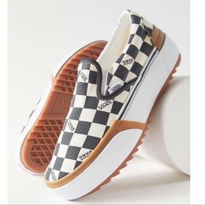 ISO vans checkered stacked platform womend shoes